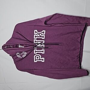 Victoria Secret Pink cowl neck pullover warm plum purple sweatshirt sz Small